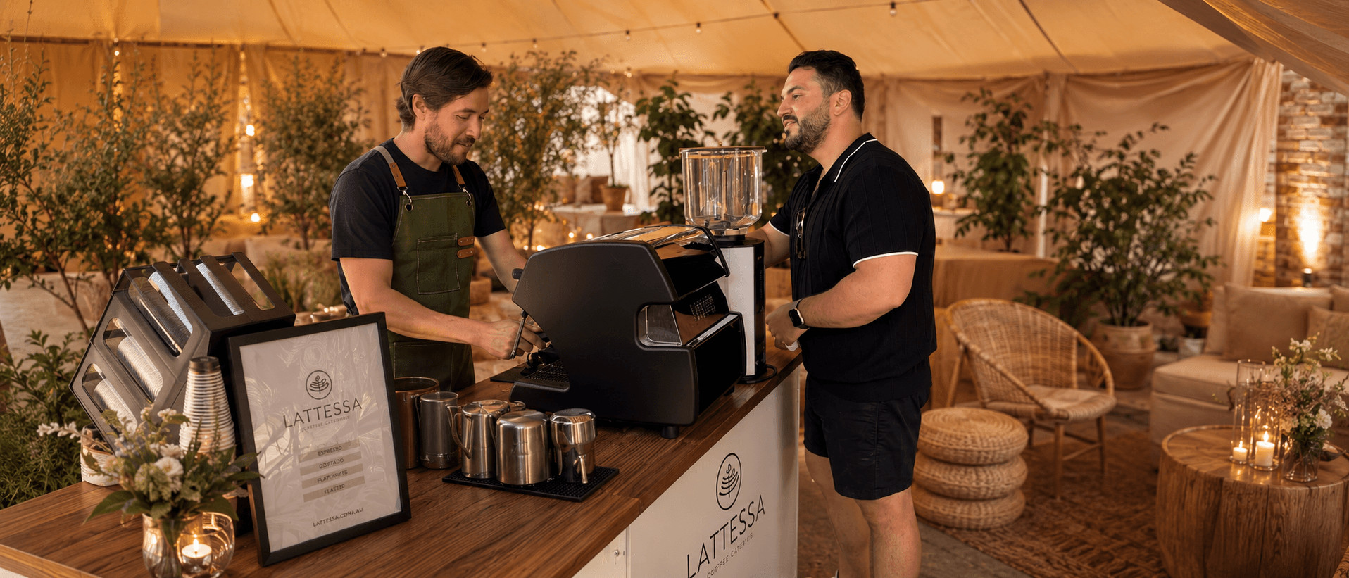 Lattessa coffee bar at a brand activation event